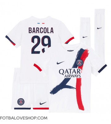 Paris Saint-Germain Bradley Barcola #29 Dětské Venkovní Dres 2024-25 Krátký Rukáv (+ trenýrky)